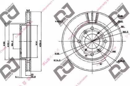 Тормозной диск DJ PARTS BD1243